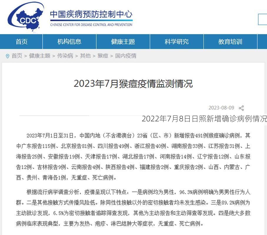 2022年7月8日日照新增确诊病例情况