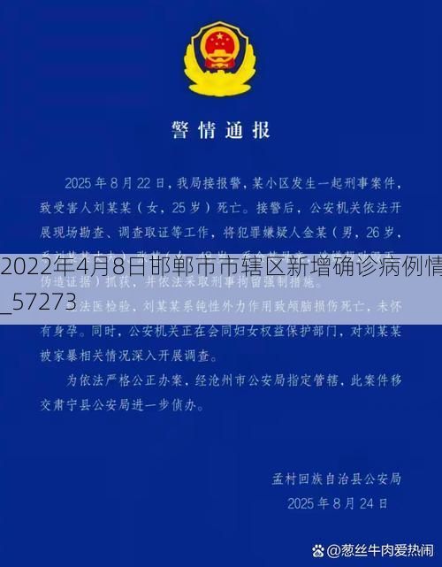 2022年4月8日邯郸市市辖区新增确诊病例情况_57273