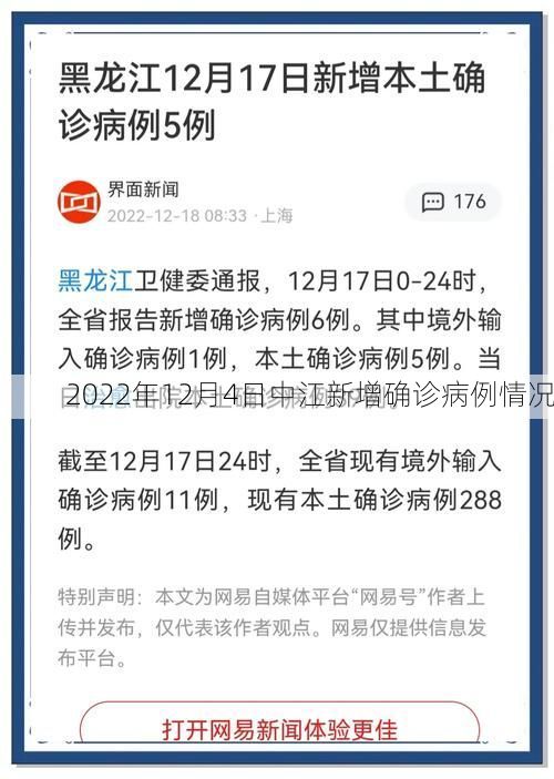 2022年12月4日中江新增确诊病例情况