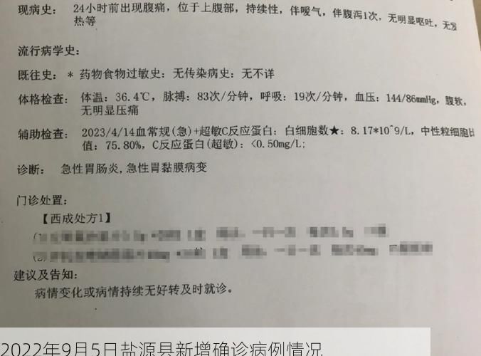 2022年9月5日盐源县新增确诊病例情况