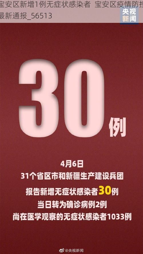 宝安区新增1例无症状感染者  宝安区疫情防控最新通报_56513