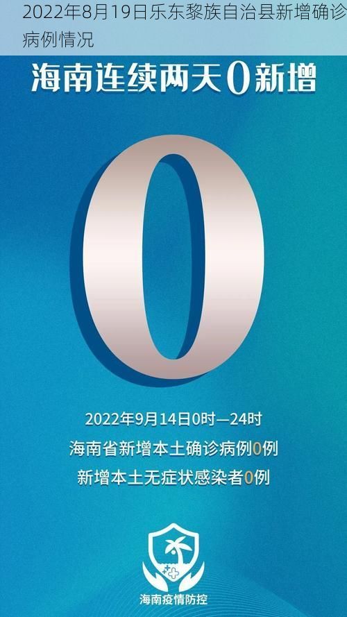 2022年8月19日乐东黎族自治县新增确诊病例情况