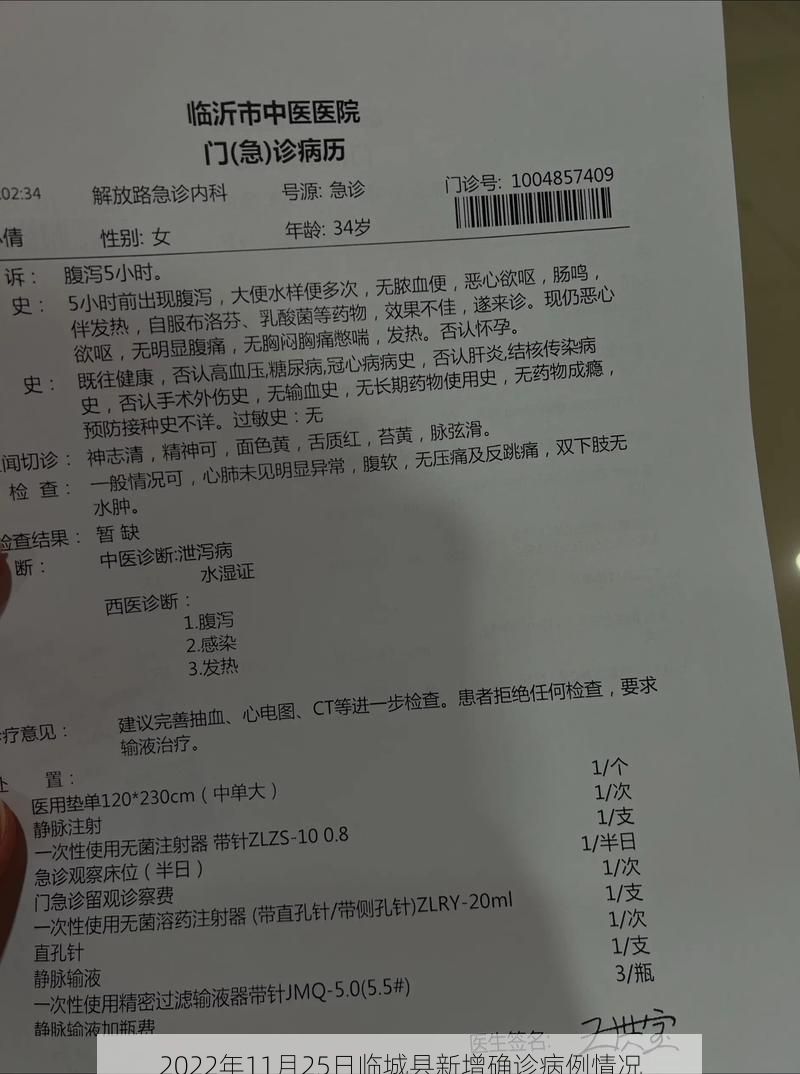 2022年11月25日临城县新增确诊病例情况