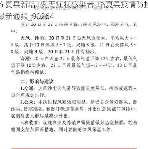 临夏县新增1例无症状感染者  临夏县疫情防控最新通报_90264