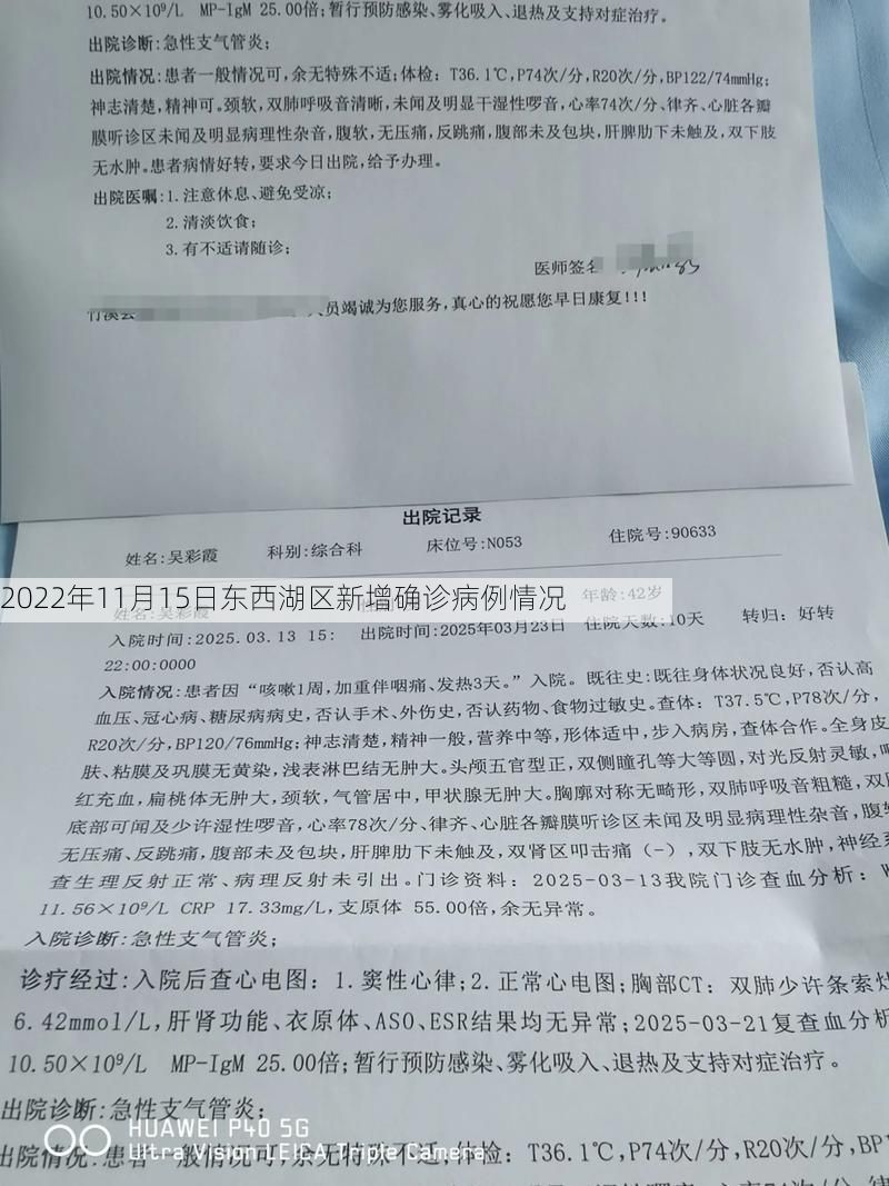 2022年11月15日东西湖区新增确诊病例情况