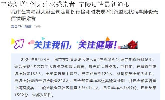 宁陵新增1例无症状感染者  宁陵疫情最新通报