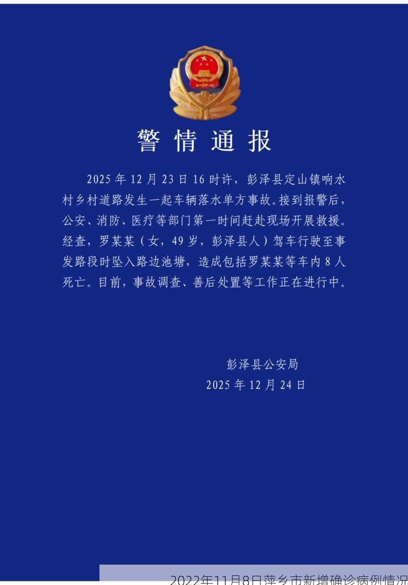 2022年11月8日萍乡市新增确诊病例情况