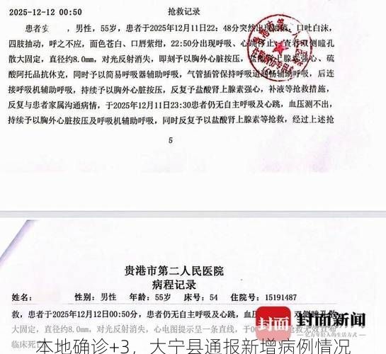 本地确诊+3，大宁县通报新增病例情况